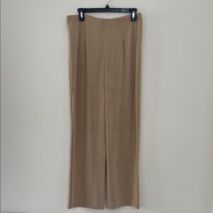 Chico’s Travelers Tan Wide-Leg Pants 2R